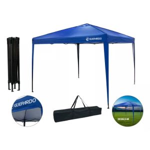 Gazebo Articulado 3m x 3m Tenda Dobrável Portátil Resistente Aço Proteção UV Jardim