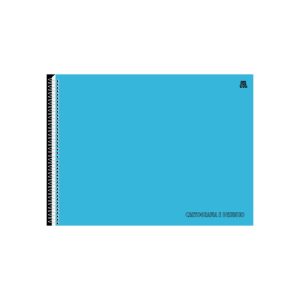 Caderno de Cartografia e Desenho Capa Lisa Azul 100 folhas 150g A4 Papel Sulfite Profissional
