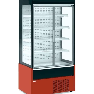 Mural Refrigerado Expositor c/ Portas de Vidro 4 Estantes Fundo 700 de 1530 x700 x1990h mm AVEIRO MAE150PV-R Vermelho