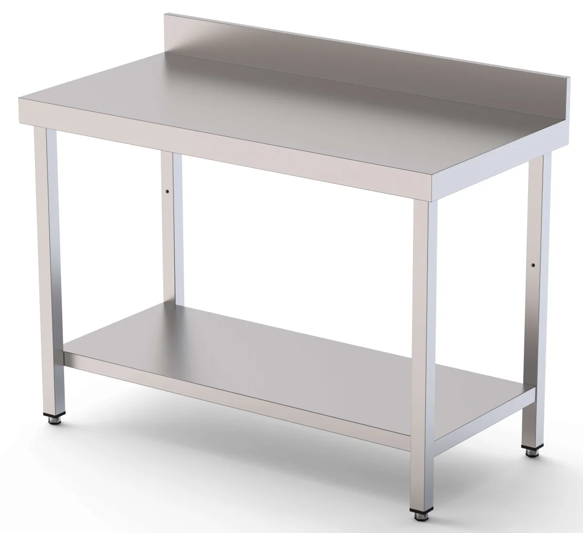 Mesa de Trabalho Aço Inox de Parede c/ 1 Prateleira 700x900x850h mm WTW190070S1