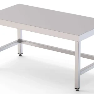 Mesa de Trabalho Aço Inox Baixa Central s/ Prateleira 1900x600x600h mm WTC260190S0