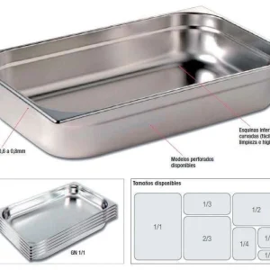 Tampas p/ Cubas GN Aço Inoxidável GN 1/2 PEKIN GNCH21 (ref. 10632)