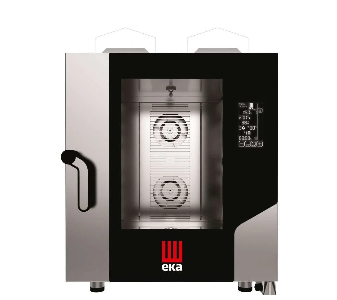 Forno a gás de convecção MILLENIAL BLACK MASK Gastronomia 7 Tabuleiros GN1/1 MKF711GBM Linha PADOVA