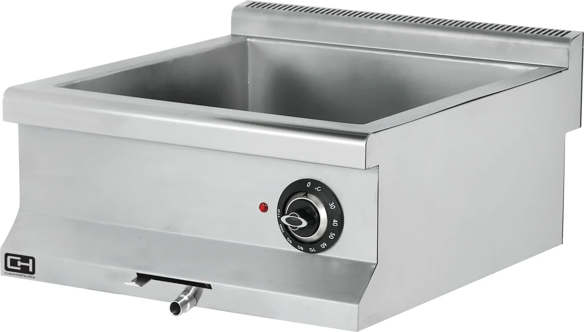 Banho-maria c/ Capacidade 1-GN1/1 + 2-GN1/4 (não incluídas) 3 kW 600x635x285h mm EMP6SE020 Linha 600 ESTAMBUL
