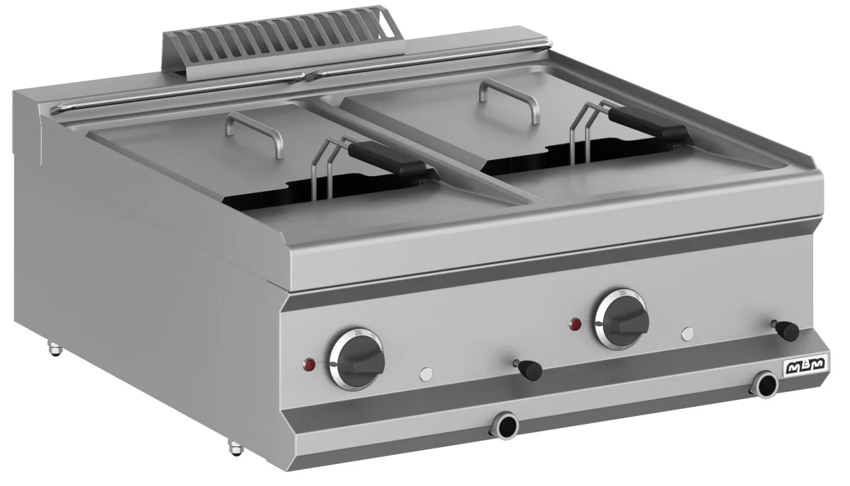 Fritadeira Eléctrica De Bancada 2 Cubas 12+12 Litros 18 kW MFRE77T Magistra Plus 700
