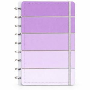 Caderno Listral Lilás Grande G Disco Reposicionável Capa Dura Disko