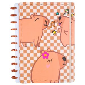 Caderno Capivara Grande G Capa Dura Disco Reposicionável