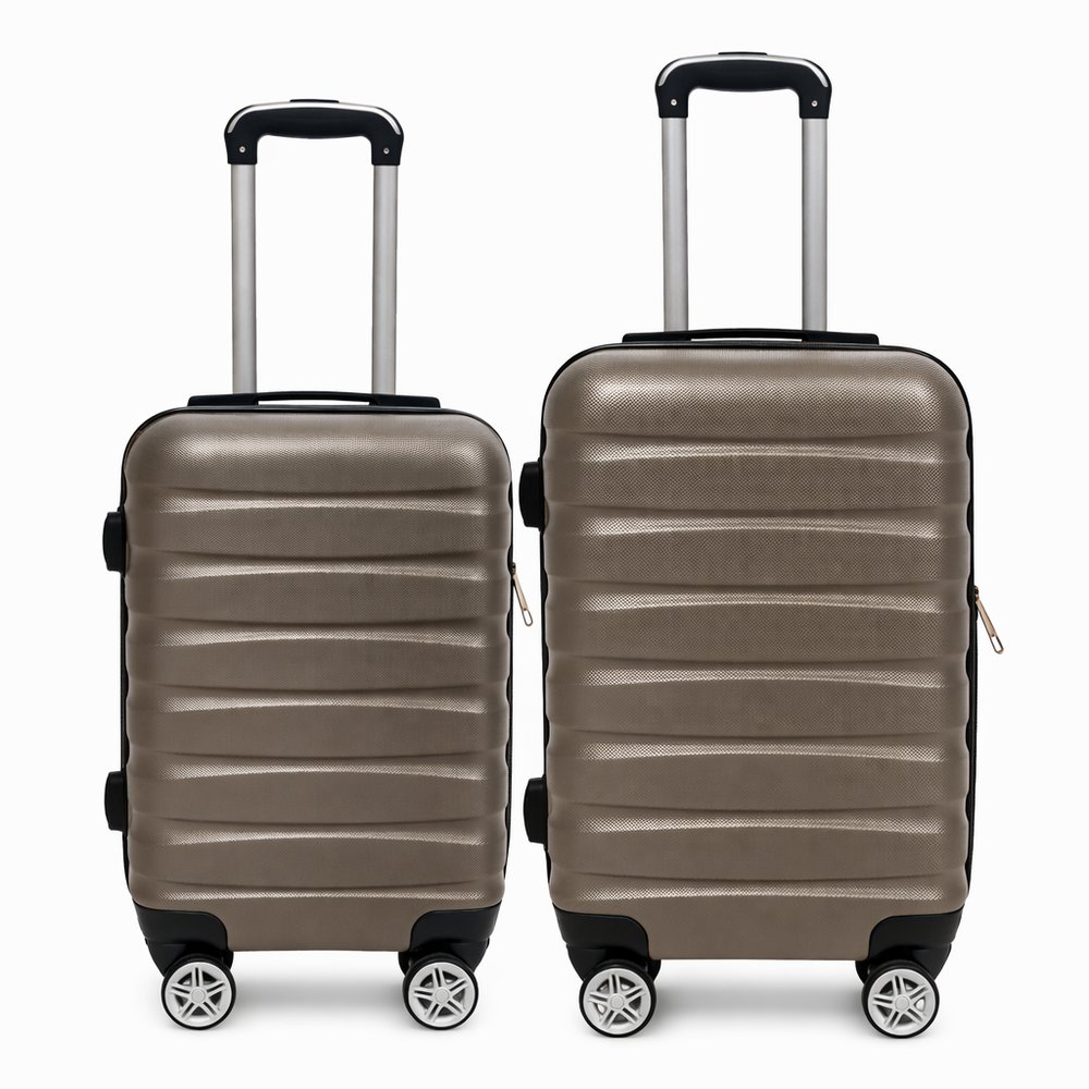 Kit 2 Malas de Viagem Com Rodinhas 18” e 20” – Cinza - Image 4