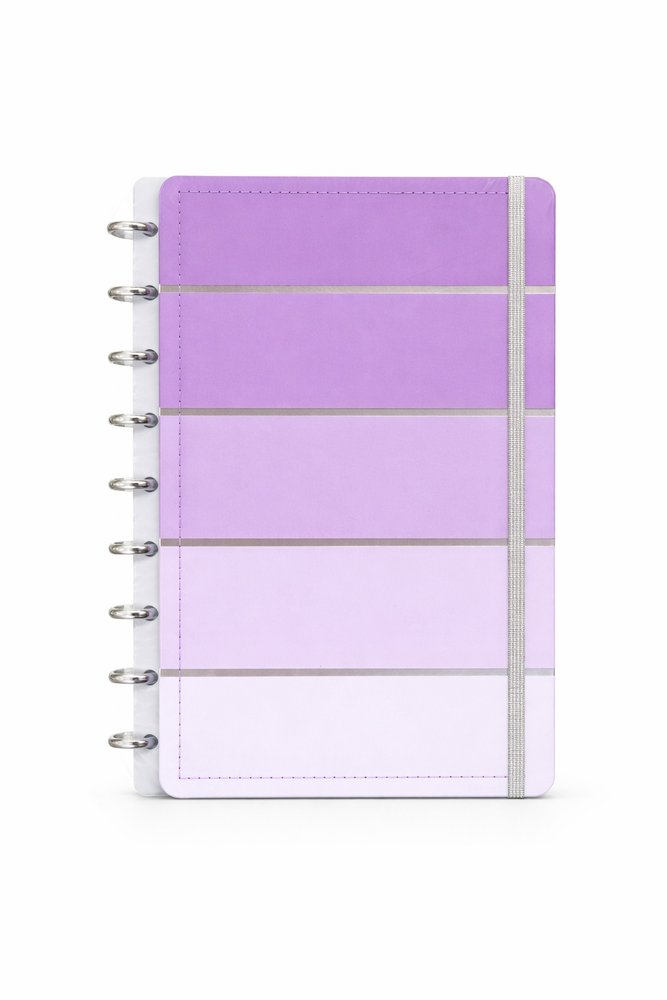 Caderno Listral Lilás Médio M Capa Dura Disco Reposicionável