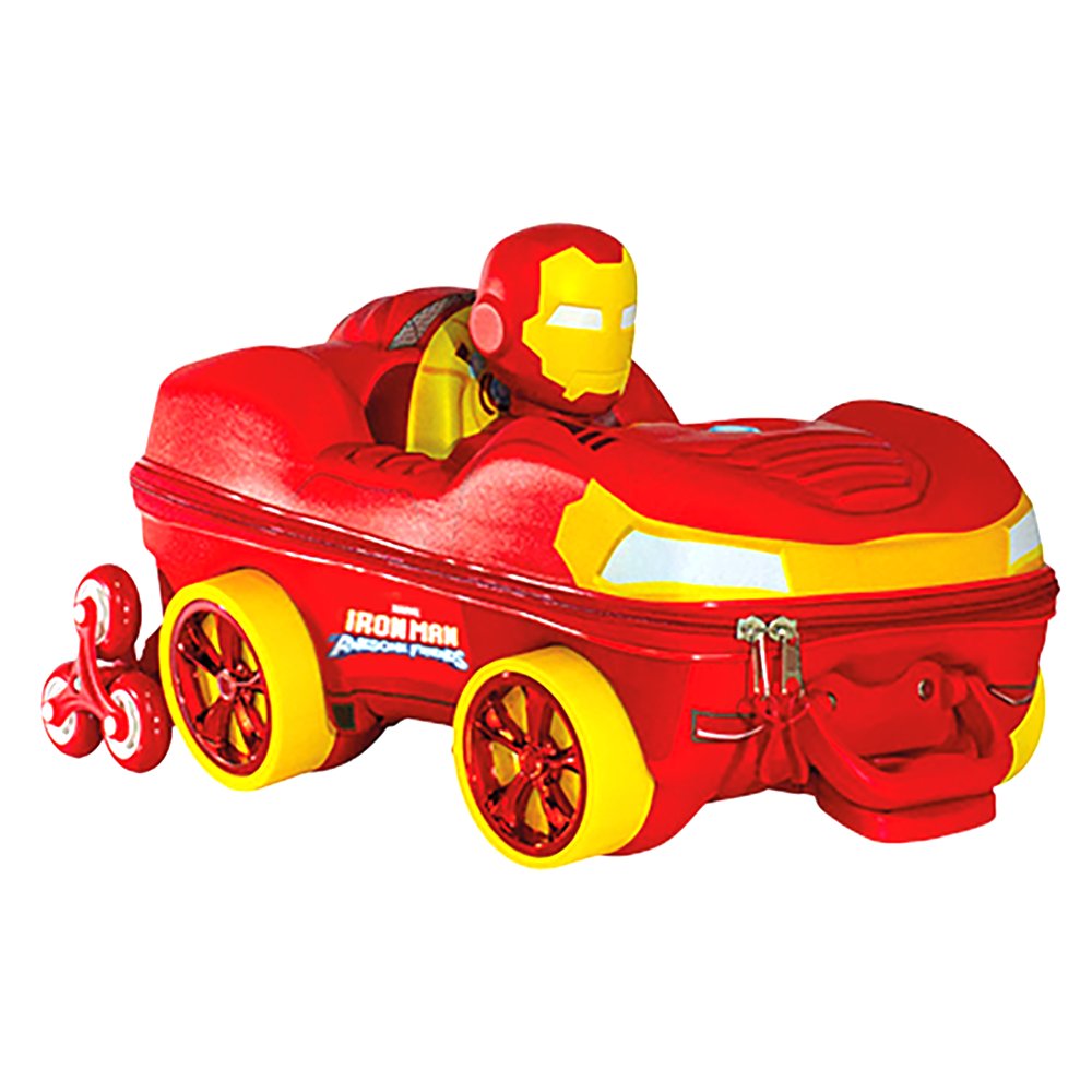 Mala Infantil Homem de Ferro 3D com Rodinhas Vermelha Resistente e Leve para Viagem - Image 5
