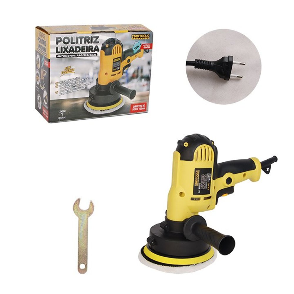 Politriz Lixadeira Automotiva Profissional 127V 6 Pol Speed Regulável para Pintura e Polimento