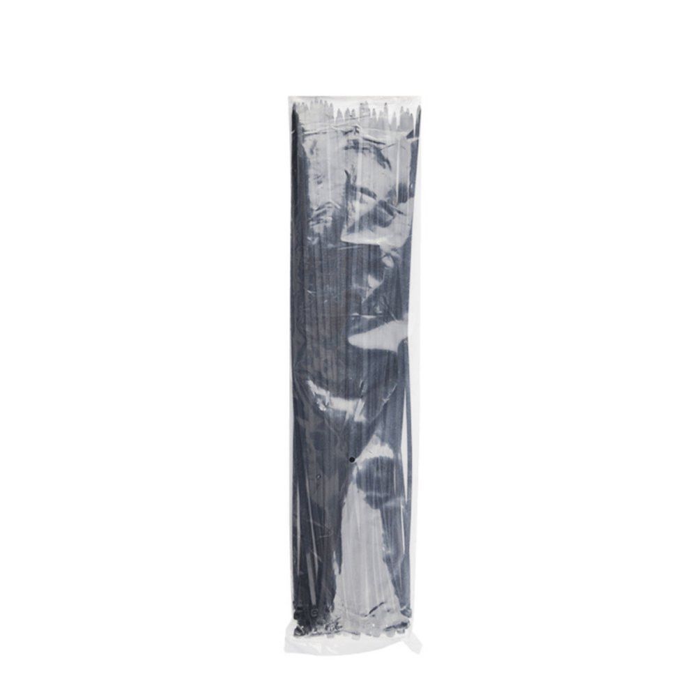 Abraçadeira de Nylon 40cm x 4,8mm 50 Unidades Preta resistente para fixação e organização