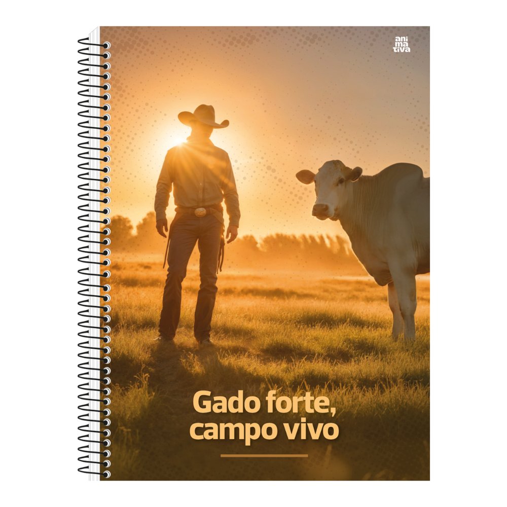Caderno Universitário Agroforte 1 Matéria Capa Dura 80 Folhas Papel Sulfite Branco