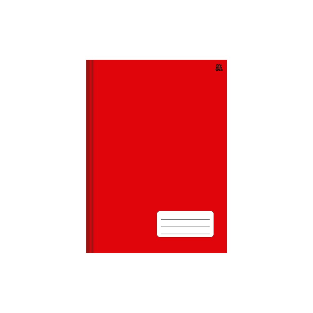 Caderno Pequeno Costurado Capa Dura Vermelho 96 Folhas Papel Offset 14x20cm